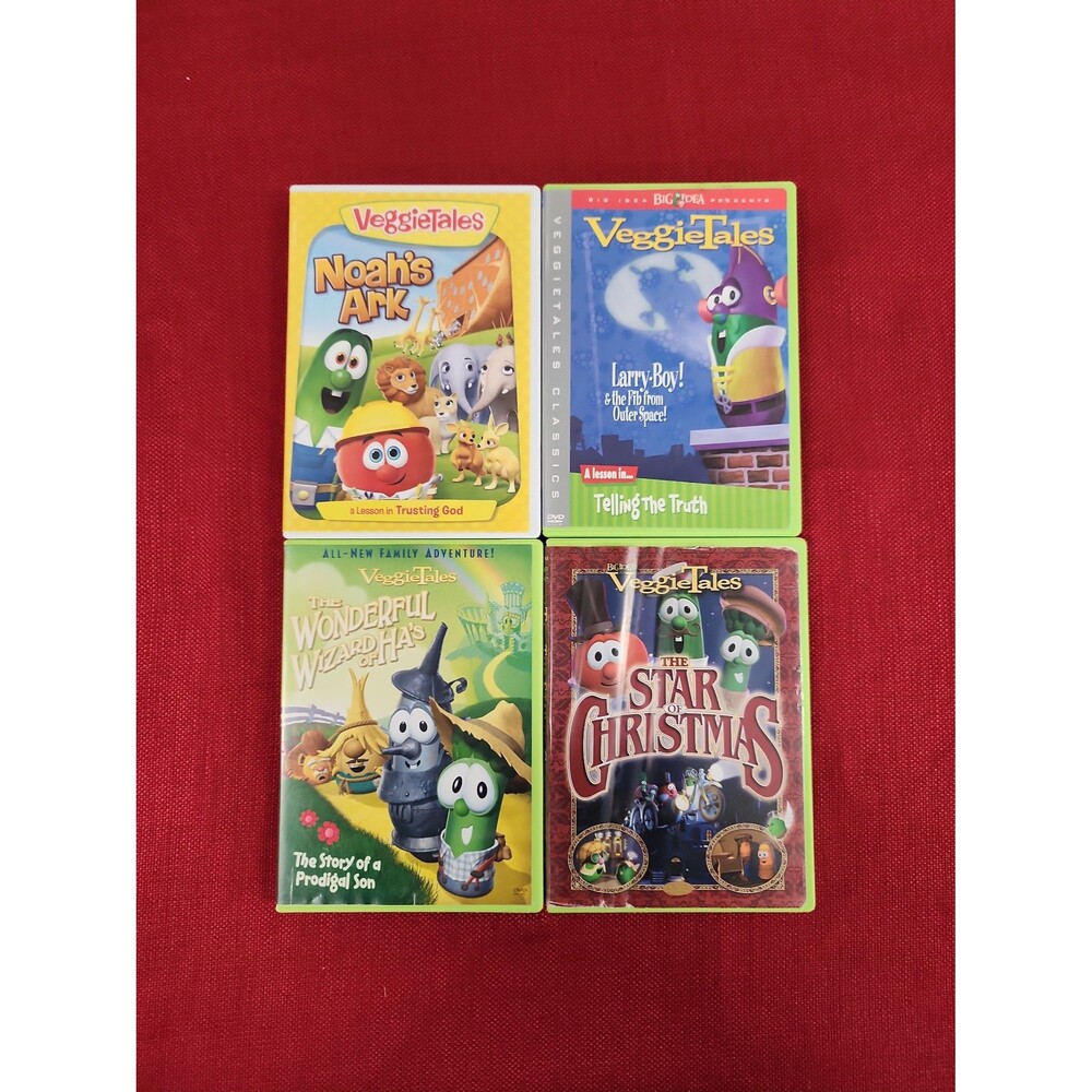 VeggieTales DVDs Noahs Ark, Wizard of Has, The Fib from Outer Space, Christmas